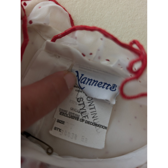 Lot of 3 Vintage 1980s Girls Dresses Sailor Ruffles Made in USA Holidays Size 2T - Picture 4 of 14